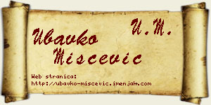 Ubavko Miščević vizit kartica